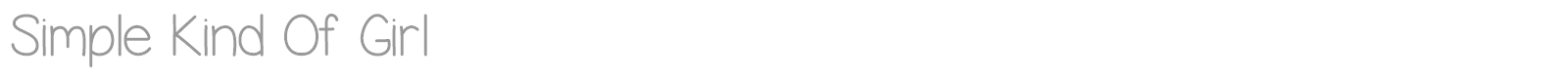 Simple Kind Of Girl font preview